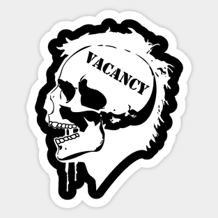 Cranial Vacancy logo white Sticker